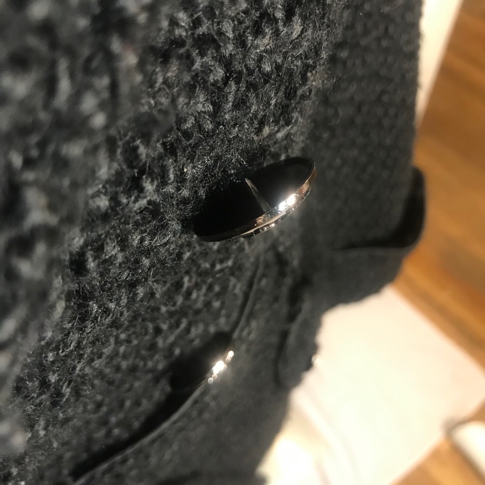 Black Pea coat with belt - Picture 7 of 10